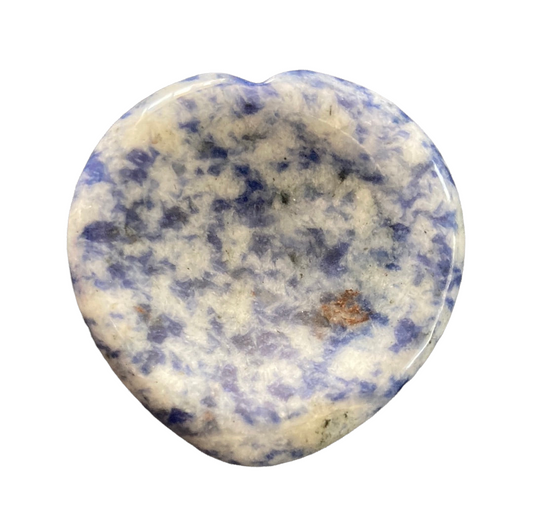 Blue Spot Jasper Heart Worry Stone