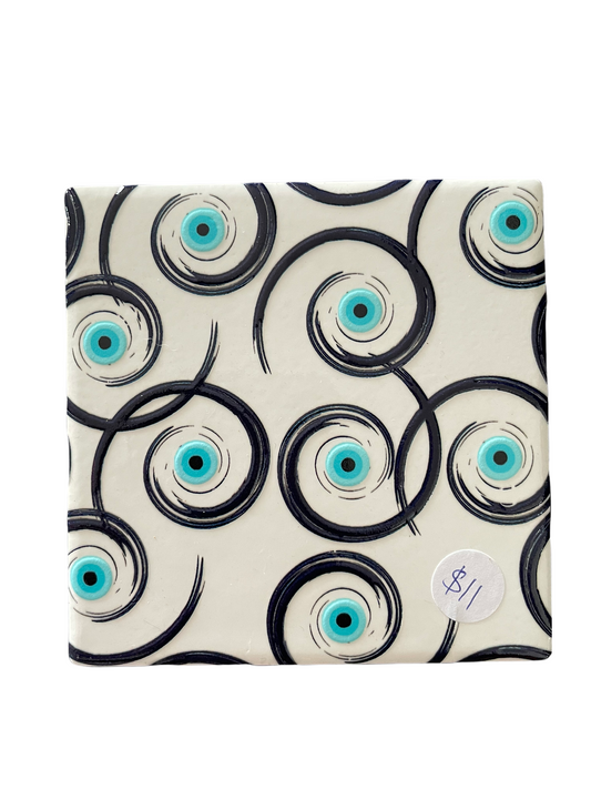 Square Evil Eye Coaster