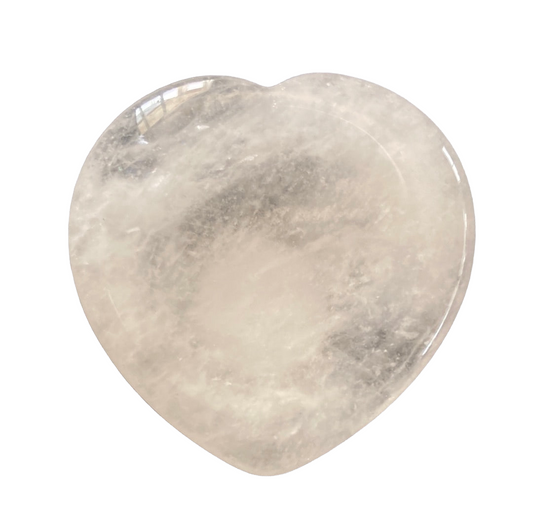 Clear Quartz Heart Worry Stone