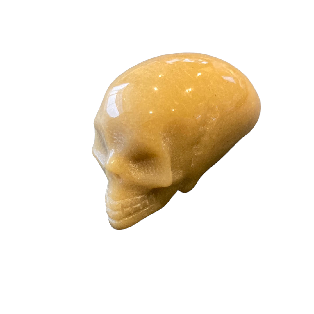 Yellow Jade Alien Head