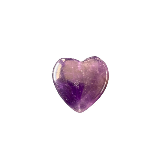 20mm Amethyst Flat Heart