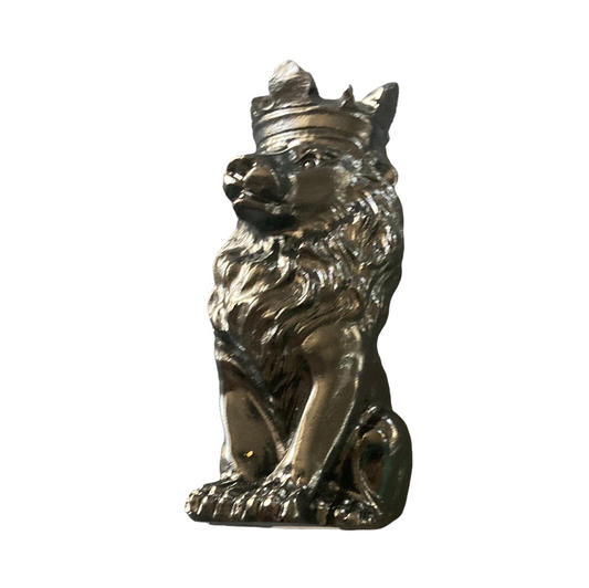Small Black Lion Sphere Stand