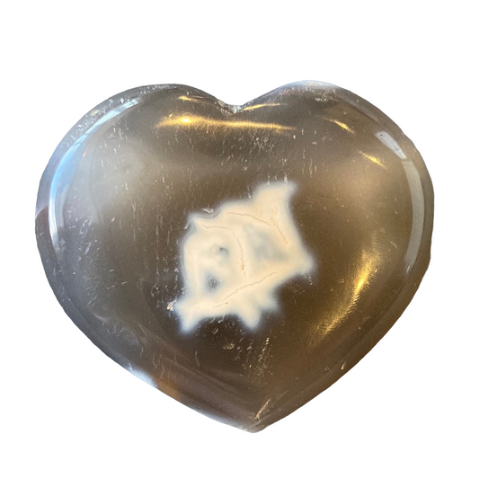 162g Orca Agate Heart