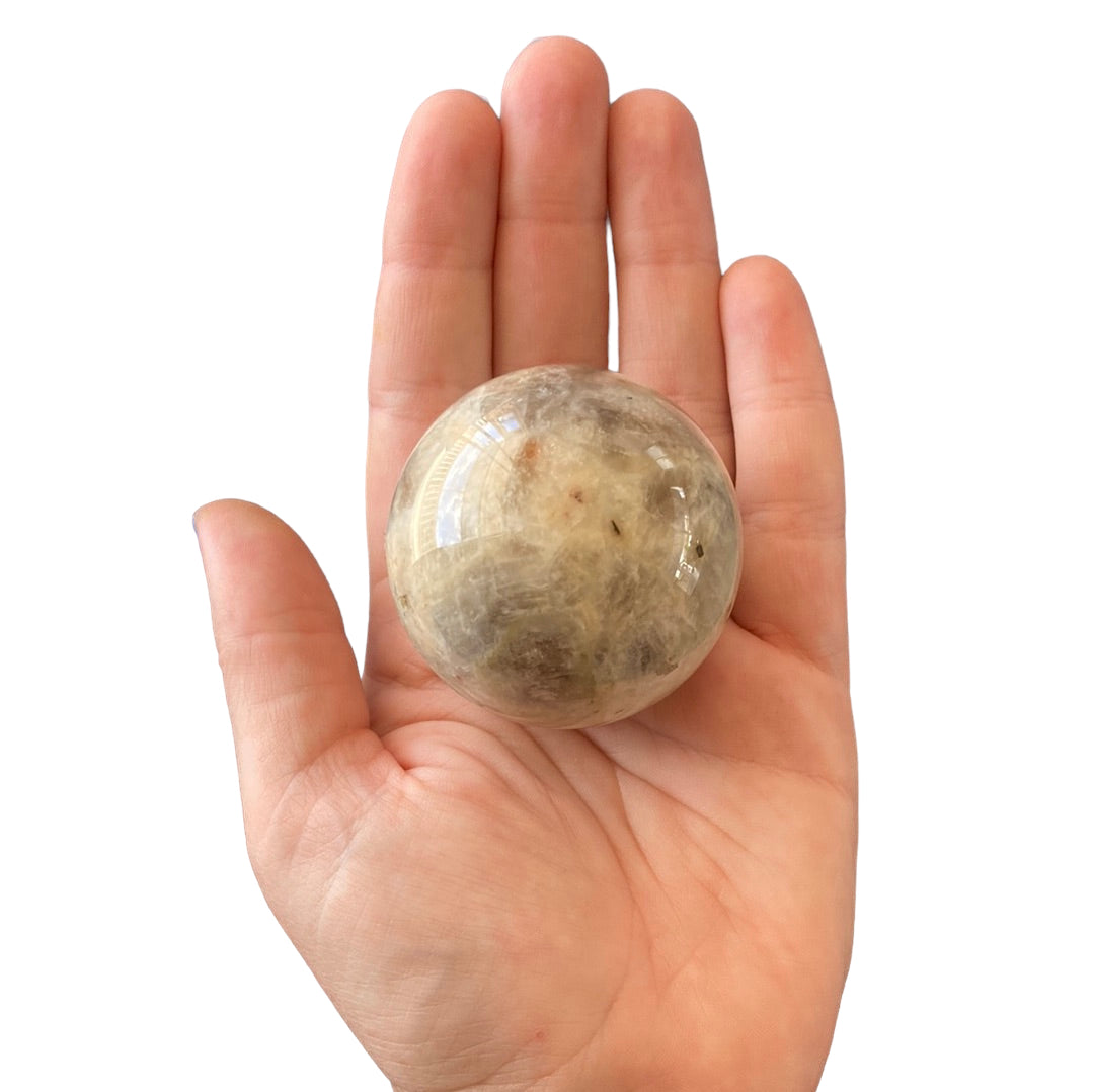 52mm White Moonstone Sphere