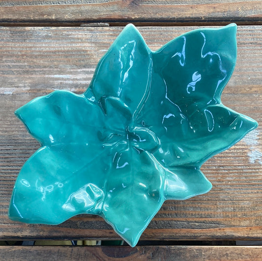 Green leaf trinket tray