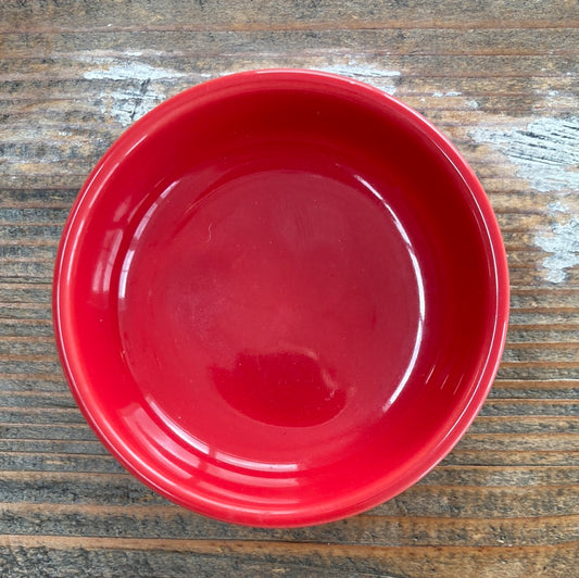Small round red trinket bowl