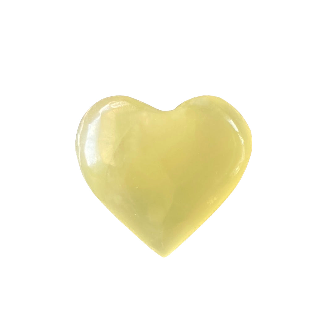 Lemon Calcite Heart