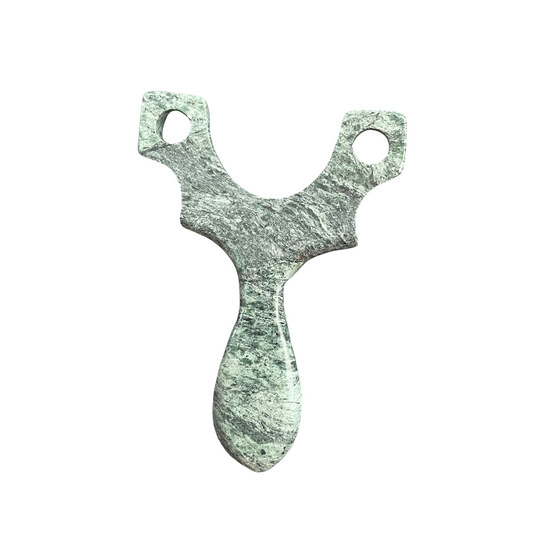 Green Jade Slingshot Carving