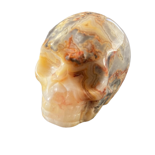 74g Crazy Lace Agate Skull