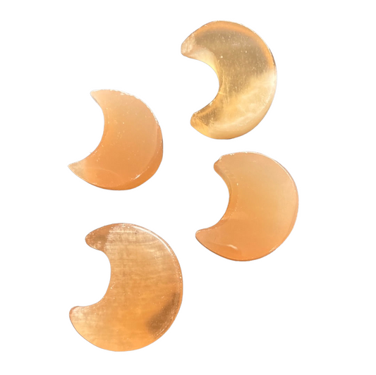 Honey Calcite Moon