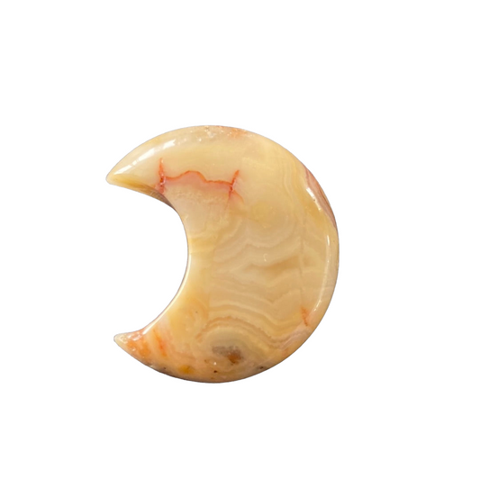 30mm Crazy Lace Agate Moon