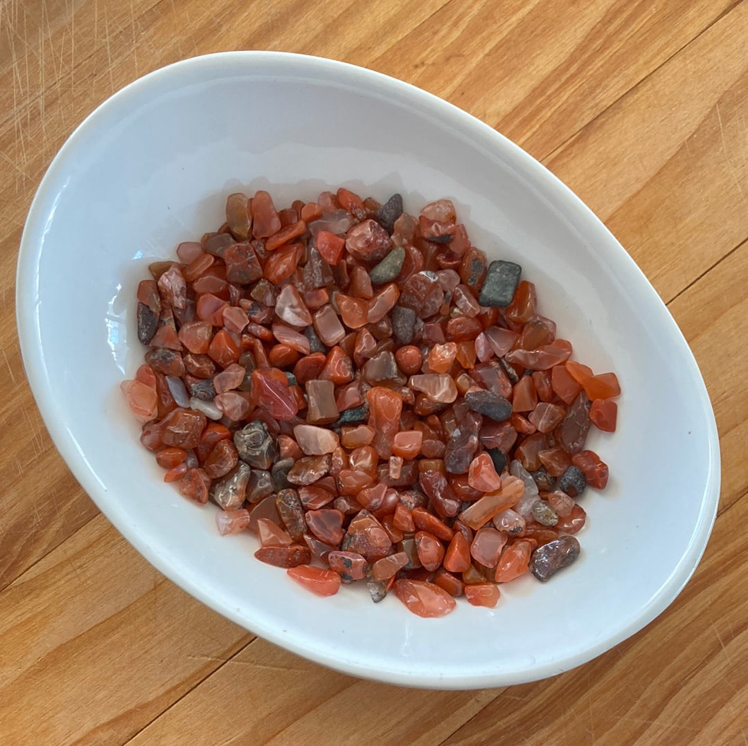 100g Bag of Red Agate chips