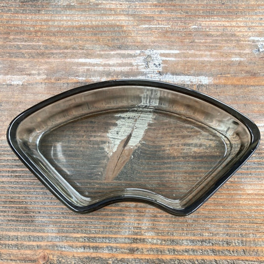 Glass semi circle trinket trays