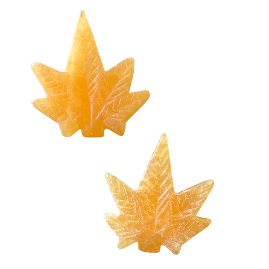Orange Calcite Leaf