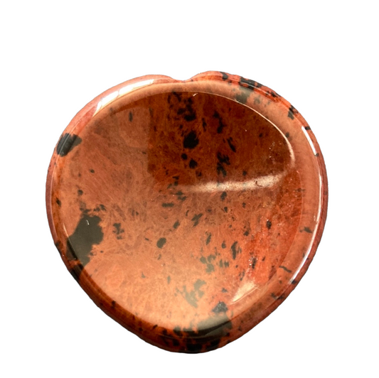 Mahogany Obsidisan Heart Worry Stone