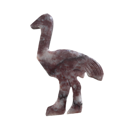 Red Jasper Ostrich Carving