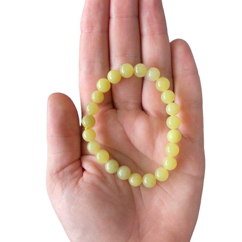 Yellow Jade 8mm stretch bracelet