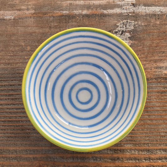 Blue spiral trinket tray