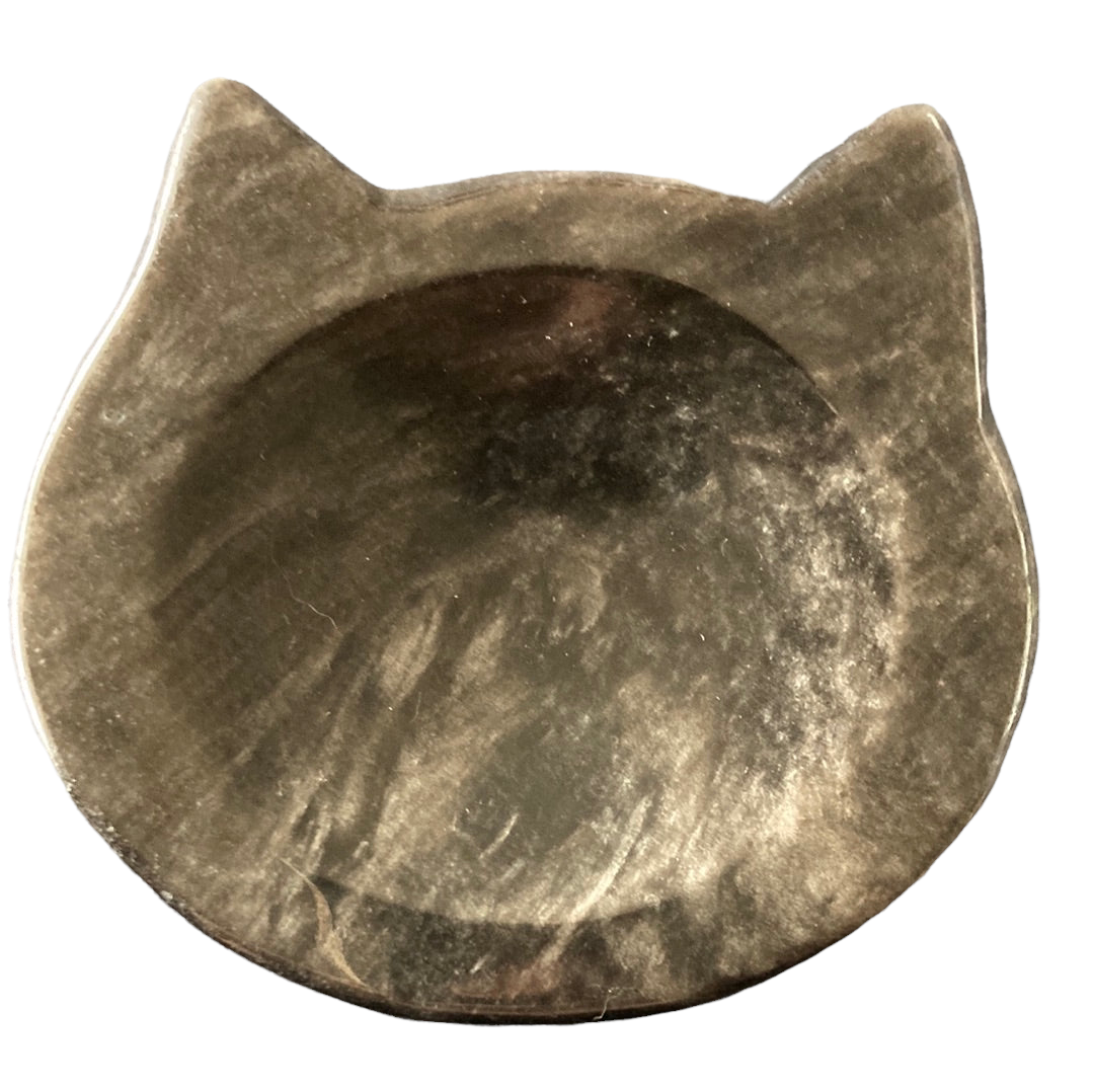304g Silversheen Obsidian Cat Bowl