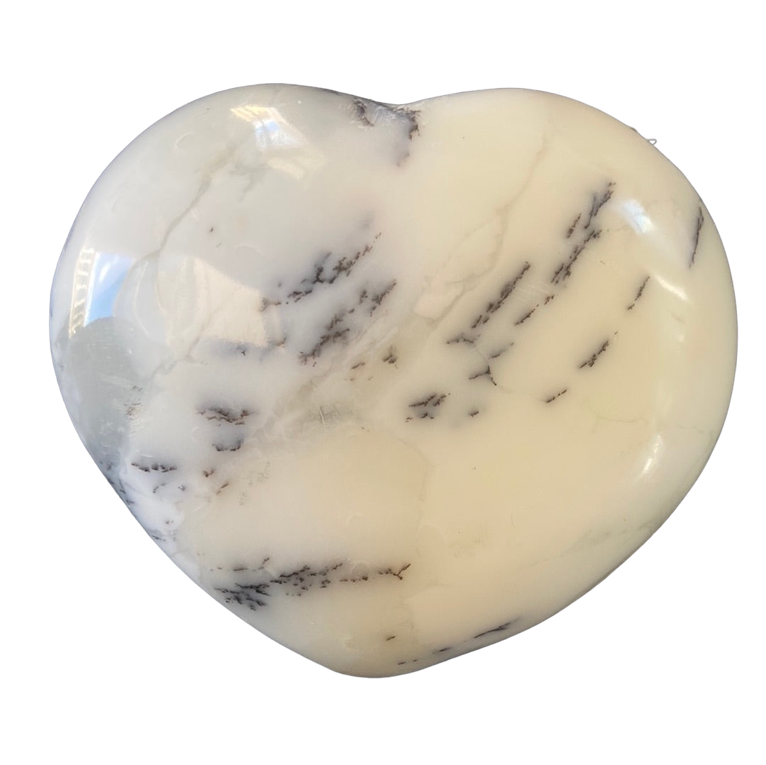 443g White Opal Heart