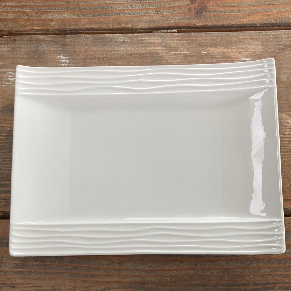Large white rectangle trinket tray