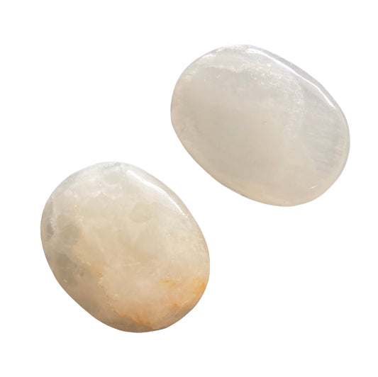 White Calcite Palm Stone (kids size)