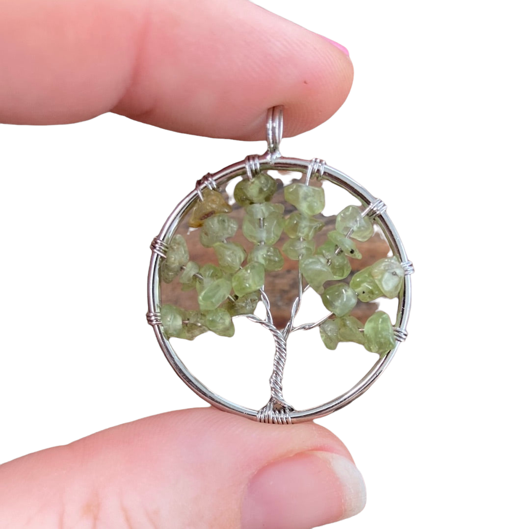 Green Jade Tree of life Pendant-crystal-pendant-for-necklace-nz