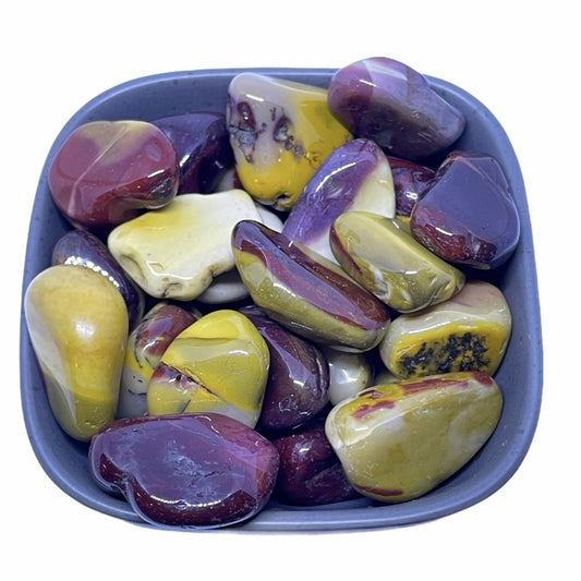 Mookaite tumbles, intuitively selected for you