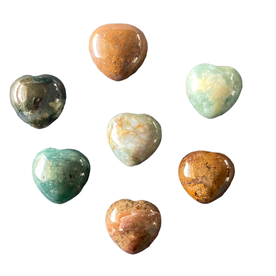 15mm Ocean Jasper Heart