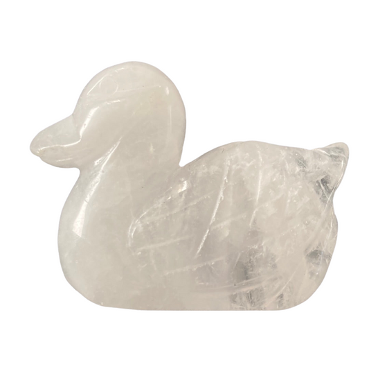 Clear Quartz Duck