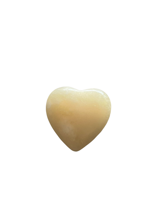 20mm Yellow Jade Flat Heart