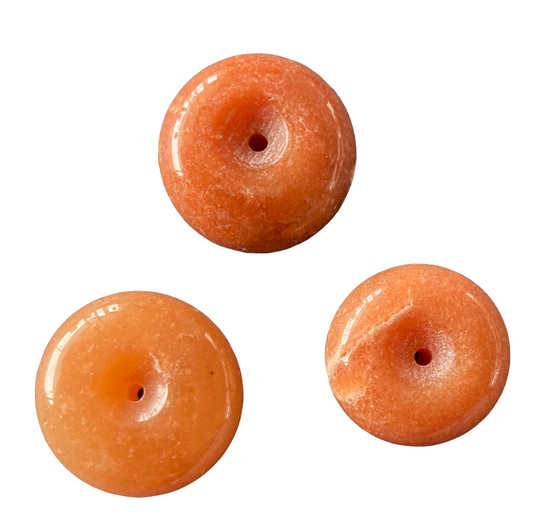 25mm Peach Aventurine Donut