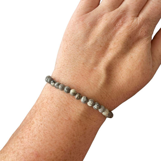 Map Stone 6mm stretch bracelet